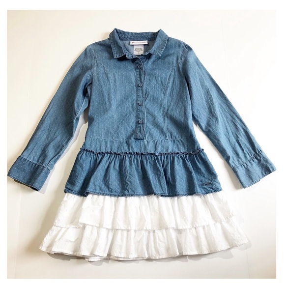 American Girl Other - American girl denim ruffle tunic/dress size 8